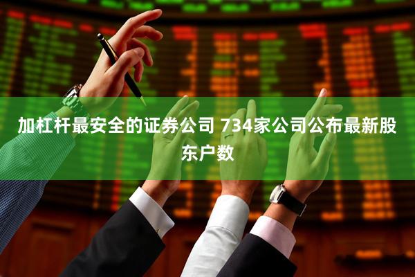 加杠杆最安全的证券公司 734家公司公布最新股东户数